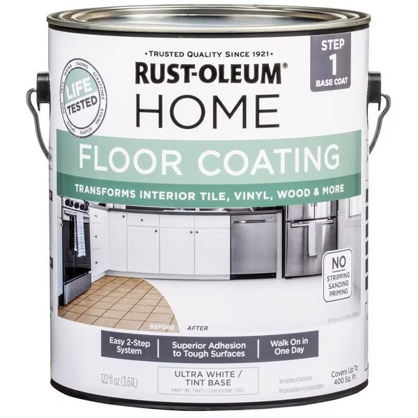Rust-Oleum Home Ultra White Floor Paint 1 gal, Krud Kutter, Mfr#: 357671